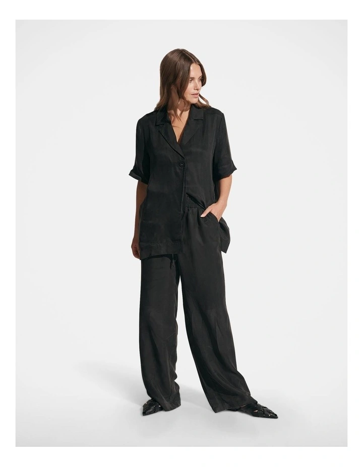Carina Cupro Shirt in Black image 1