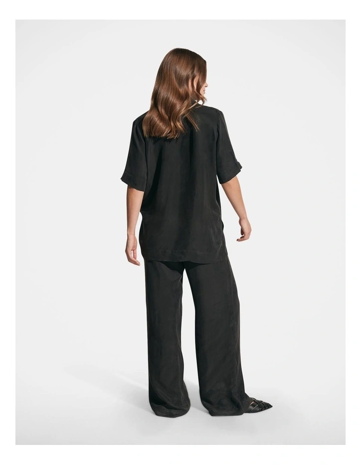 Carina Cupro Shirt in Black image 2