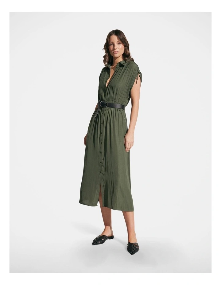 decjuba green dress Decjuba Womens Puff Sleeve Ruffled Linen Dress in Lime Green, Size S–  Vinnies Online