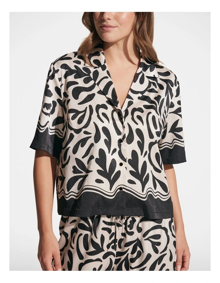 Jen Crop Shirt in Multi image 3