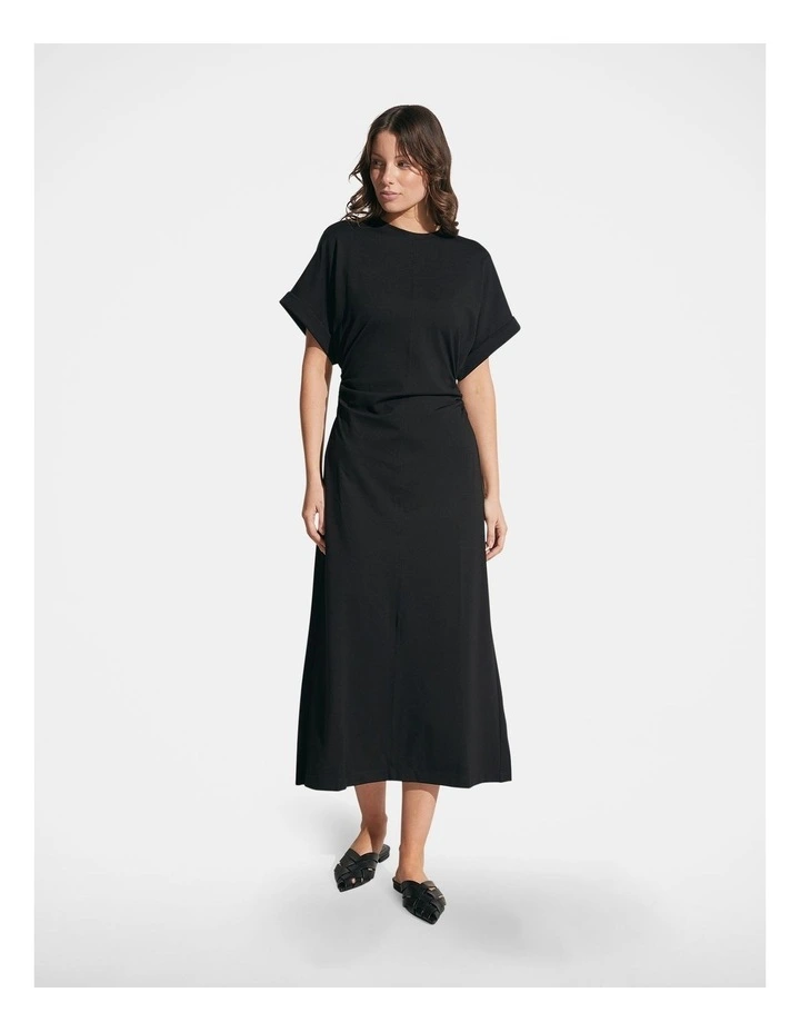 Trudy Tee Midi Dress in Black image 1