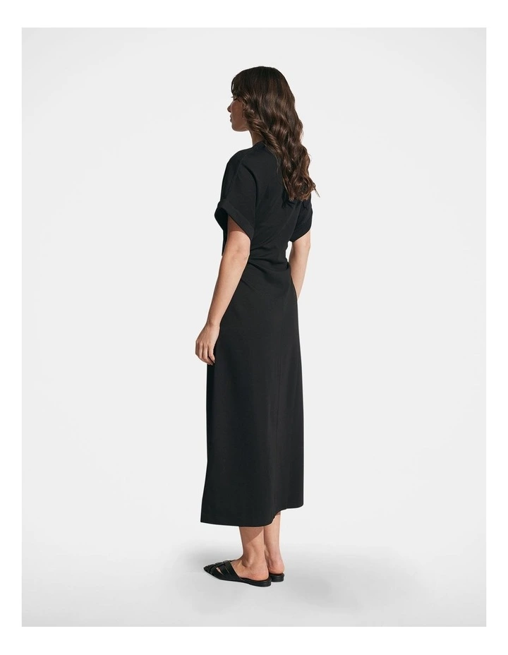 Trudy Tee Midi Dress in Black image 2