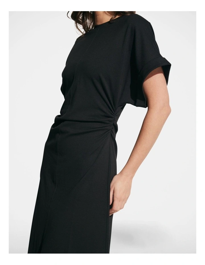 Trudy Tee Midi Dress in Black image 3