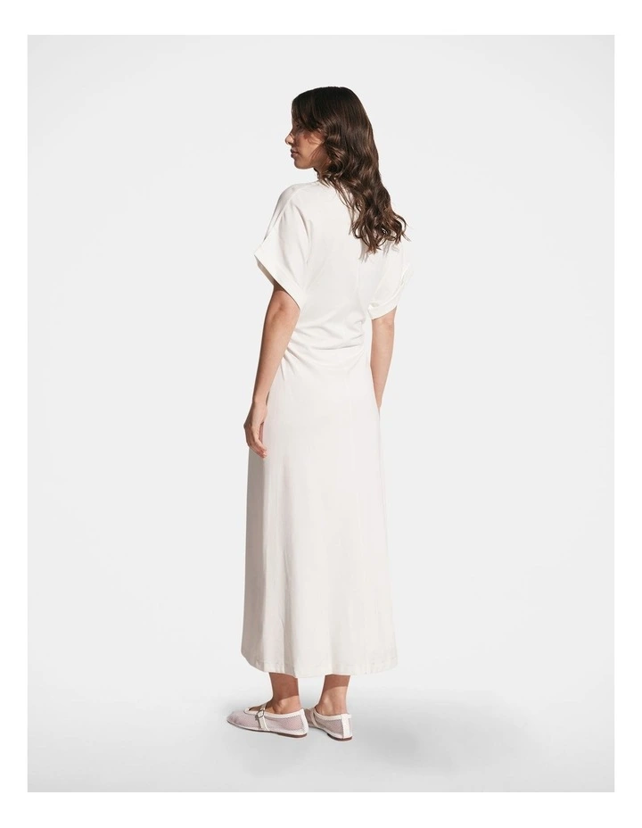 Trudy Tee Midi Dress in Vanilla image 2