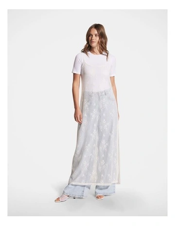 Jasmine Lace Maxi Dress in Vanilla