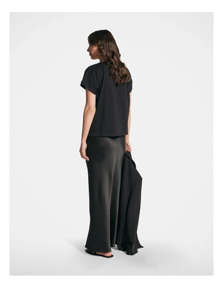 Callie Cutwork Tee in Black image 2