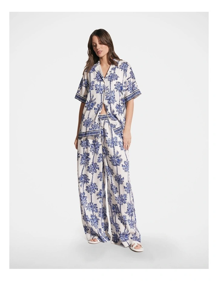 Leah Palazzo Pant in White image 1