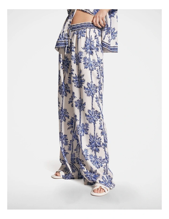 Leah Palazzo Pant in White image 3