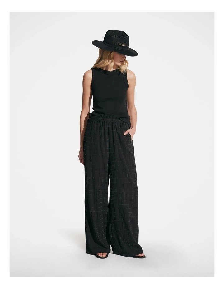 Archie Textured Pant in Black image 1