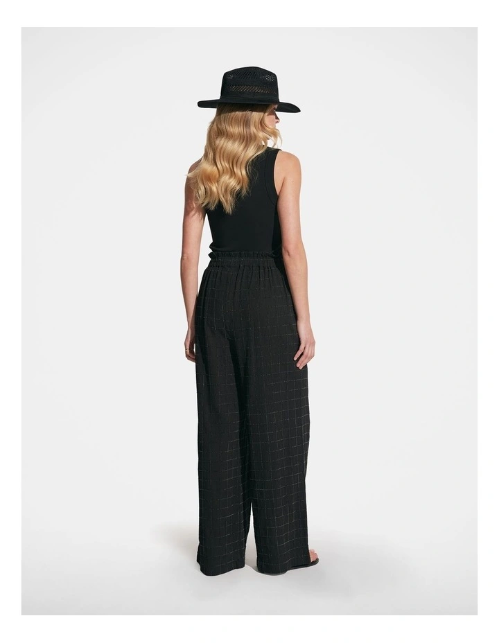 Archie Textured Pant in Black image 2