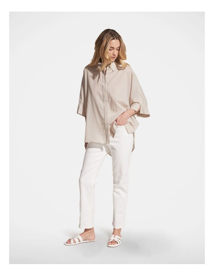 Romi Oversized Shirt in Coconut image 1