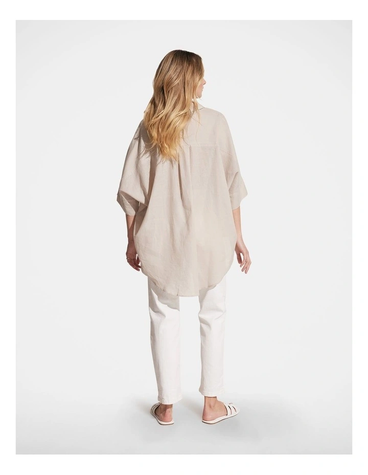 Romi Oversized Shirt in Coconut image 2