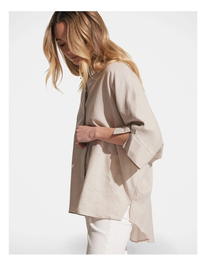Romi Oversized Shirt in Coconut image 3