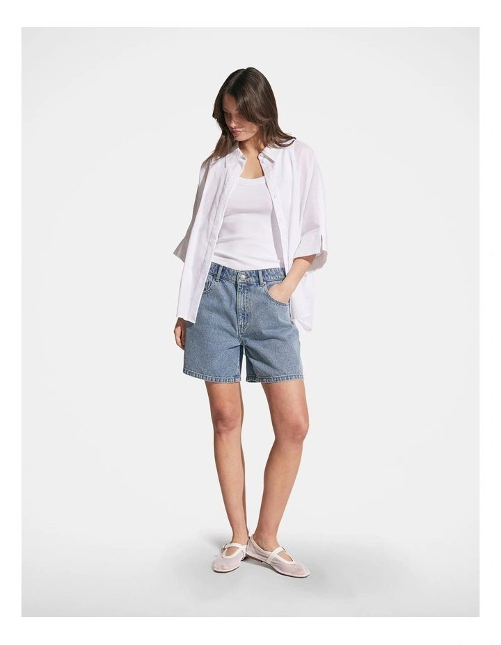 Romi Oversized Shirt in White image 1