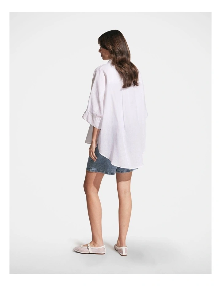 Romi Oversized Shirt in White image 2