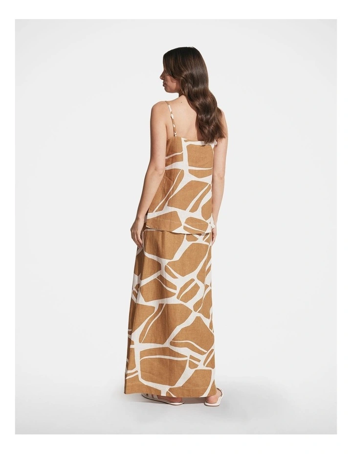 Amelia Linen Longline Top in Multi image 2
