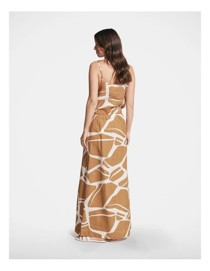 Shannon Linen Maxi Skirt in Multi image 2