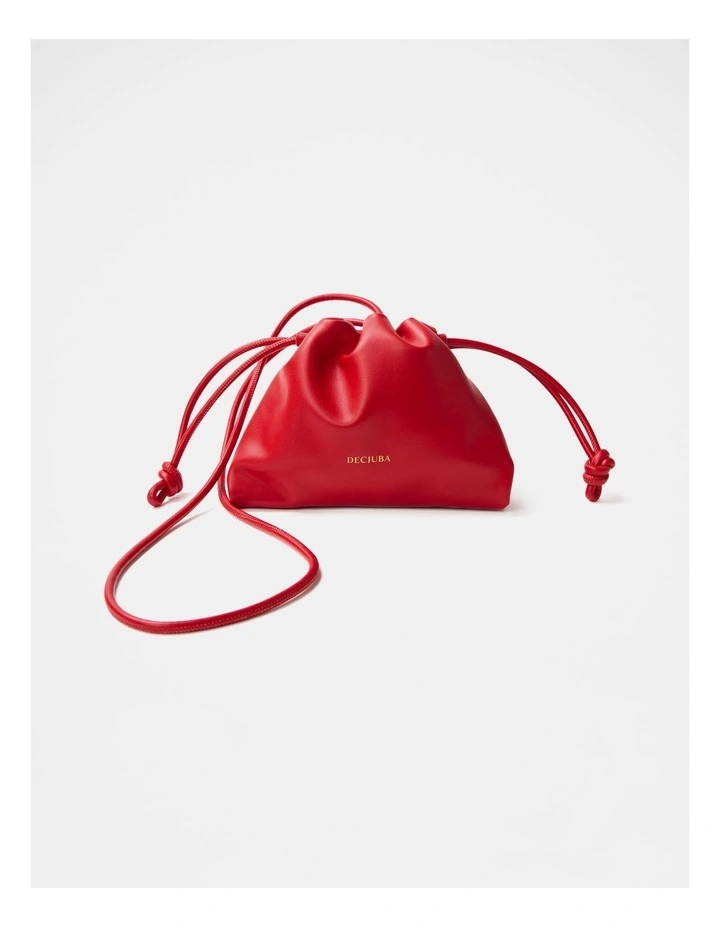 Carrie Drawstring Sling Bag in Red image 1