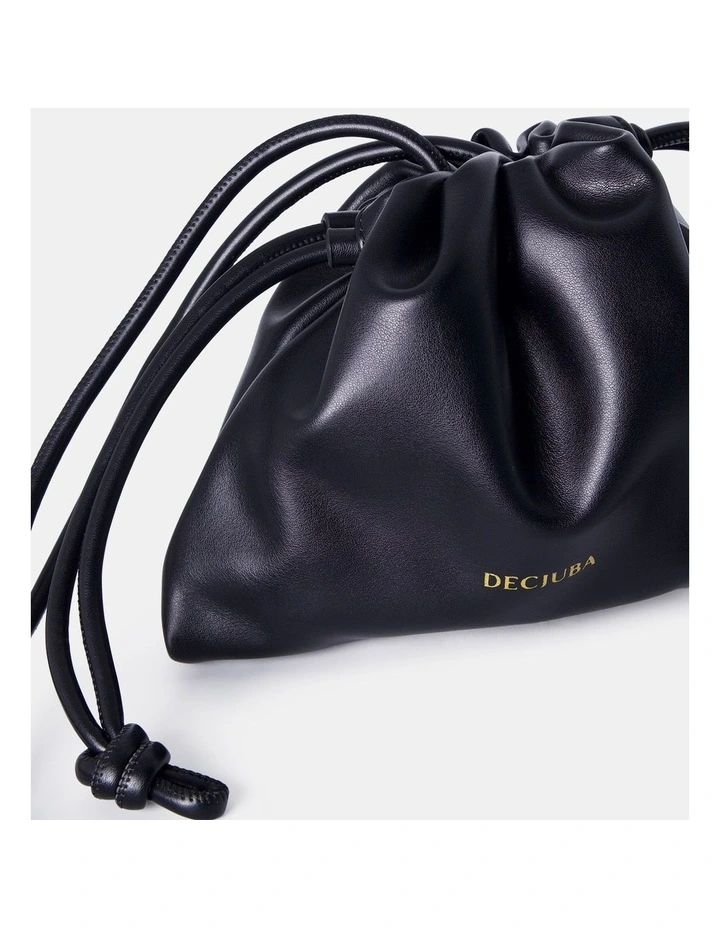 Carrie Drawstring Sling Bag in Black image 2