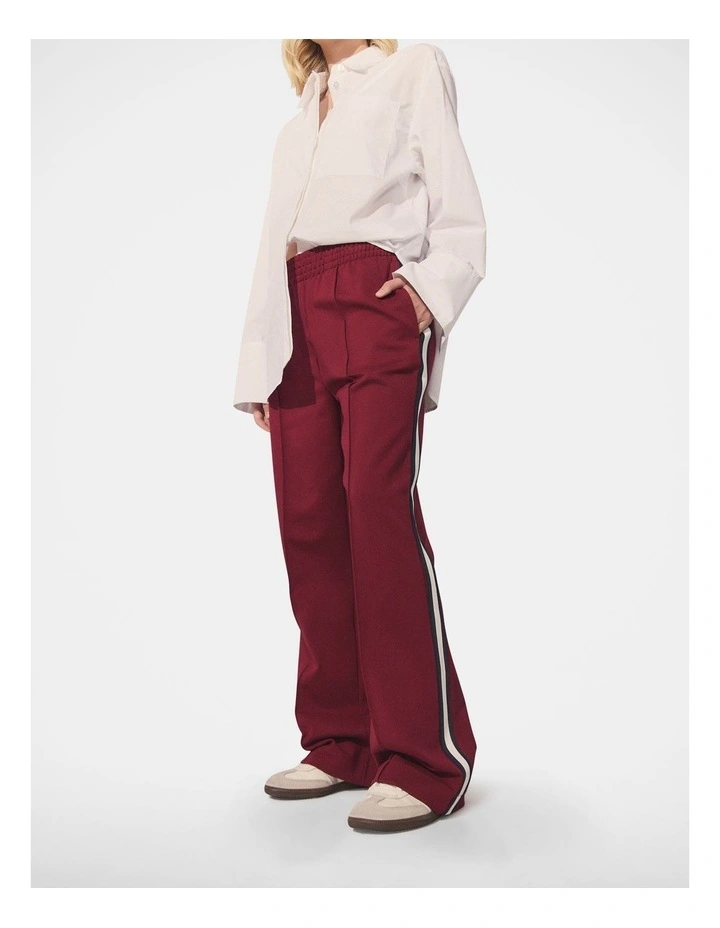 D Luxe Side Tape Pant in Red image 3