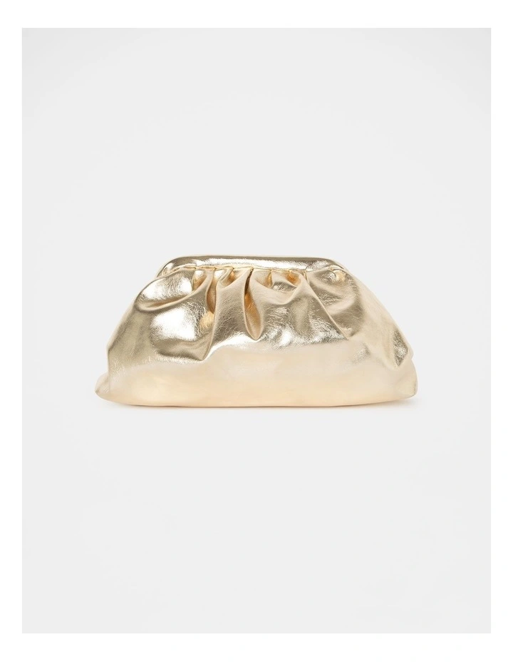 Daphne Clutch Bag in Gold Metallic image 1