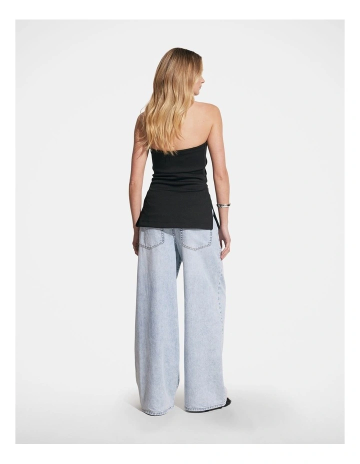 Brandy Strapless Top in Black image 2