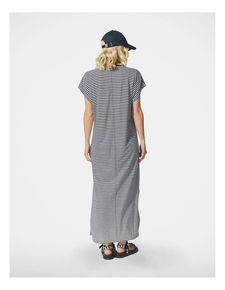D-Luxe Linen Blend Tee Dress in Multi image 2