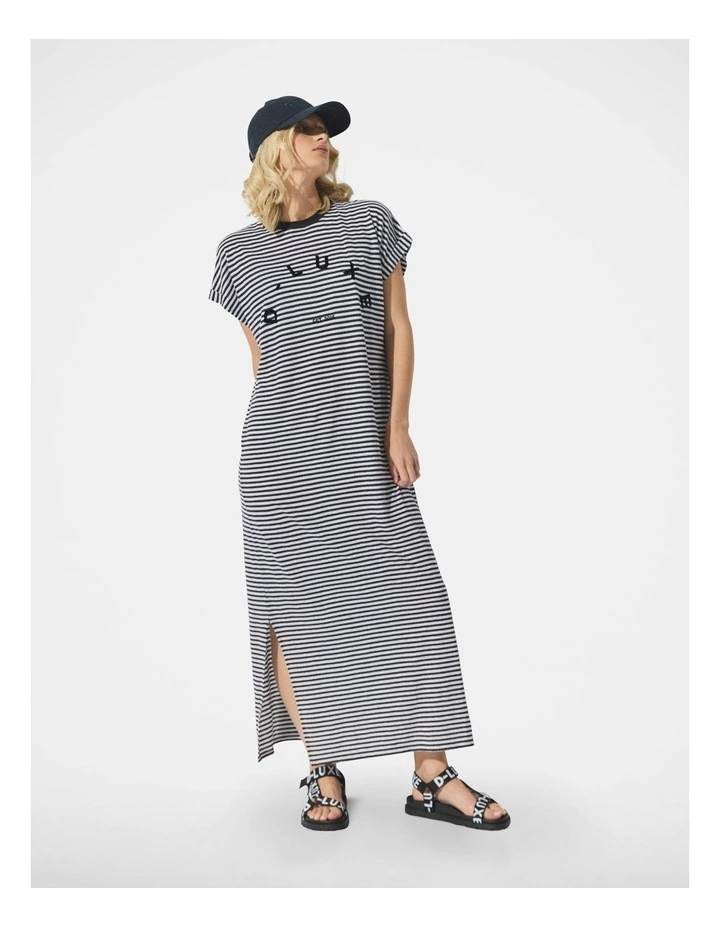 Decjuba D-Luxe Linen Blend Tee Dress in Multi MYER