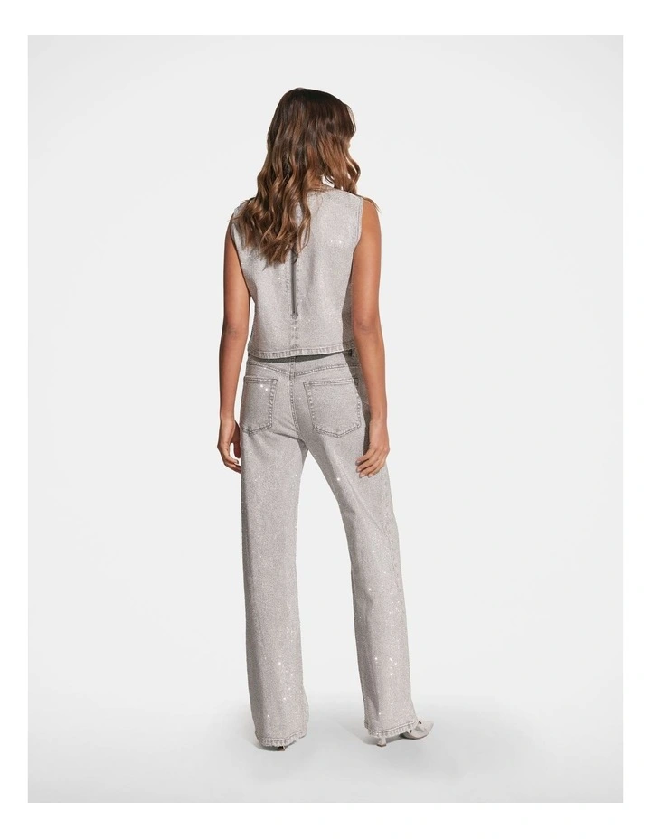 Esme Wide Leg Jean in Silver image 2