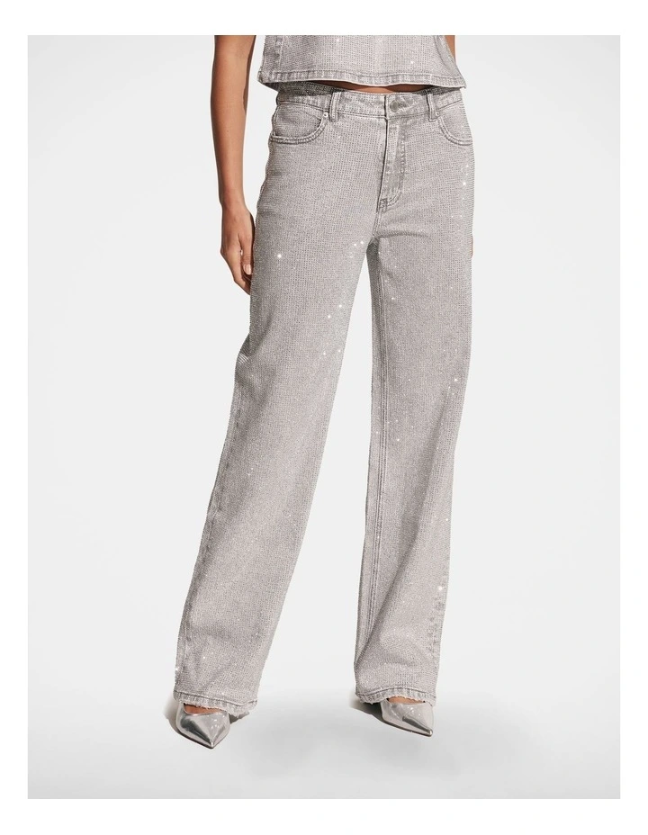 Esme Wide Leg Jean in Silver image 3