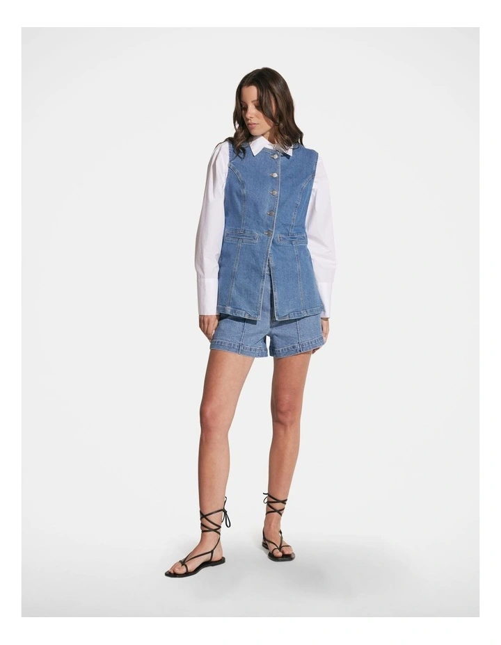 Shelby Denim Shorts in Blue image 1