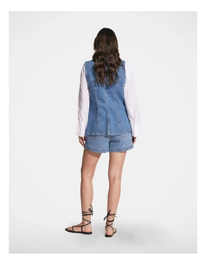 Shelby Denim Vest in Cove Blue image 2
