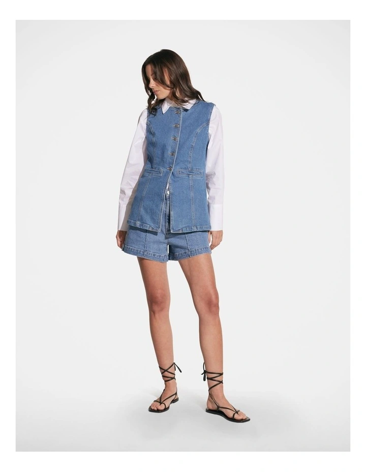 Shelby Denim Vest in Cove Blue image 4