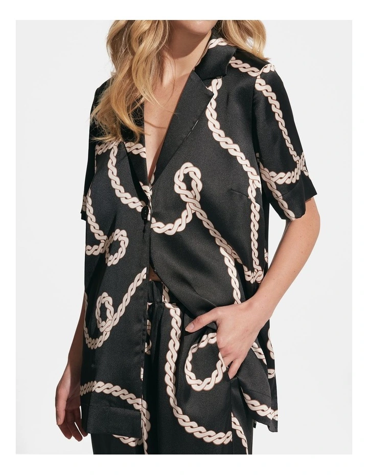Ornella Satin Shirt in Multi image 3