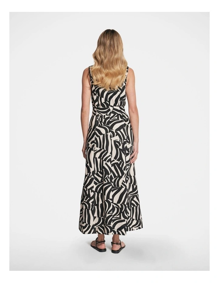 Skylar Button Maxi Dress in Black image 2