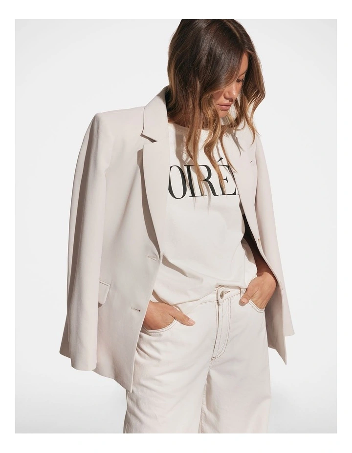Soiree Text Tee in Vanilla image 4