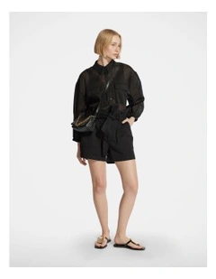 Quinn Cargo Shorts in Black