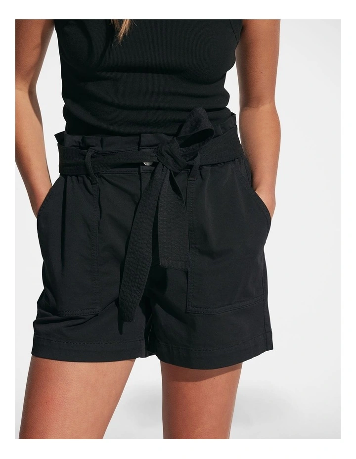 Quinn Cargo Shorts in Black image 3