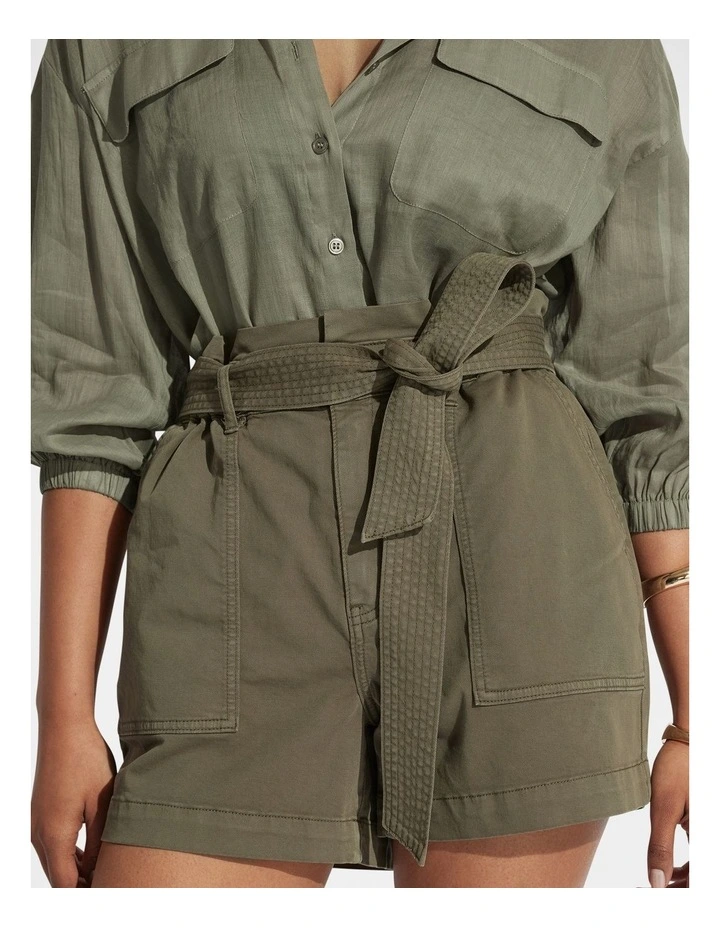 Quinn Cargo Shorts in Green image 3