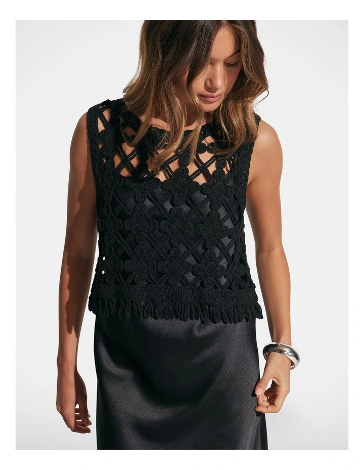 Juliet Contrast Dress in Black image 3