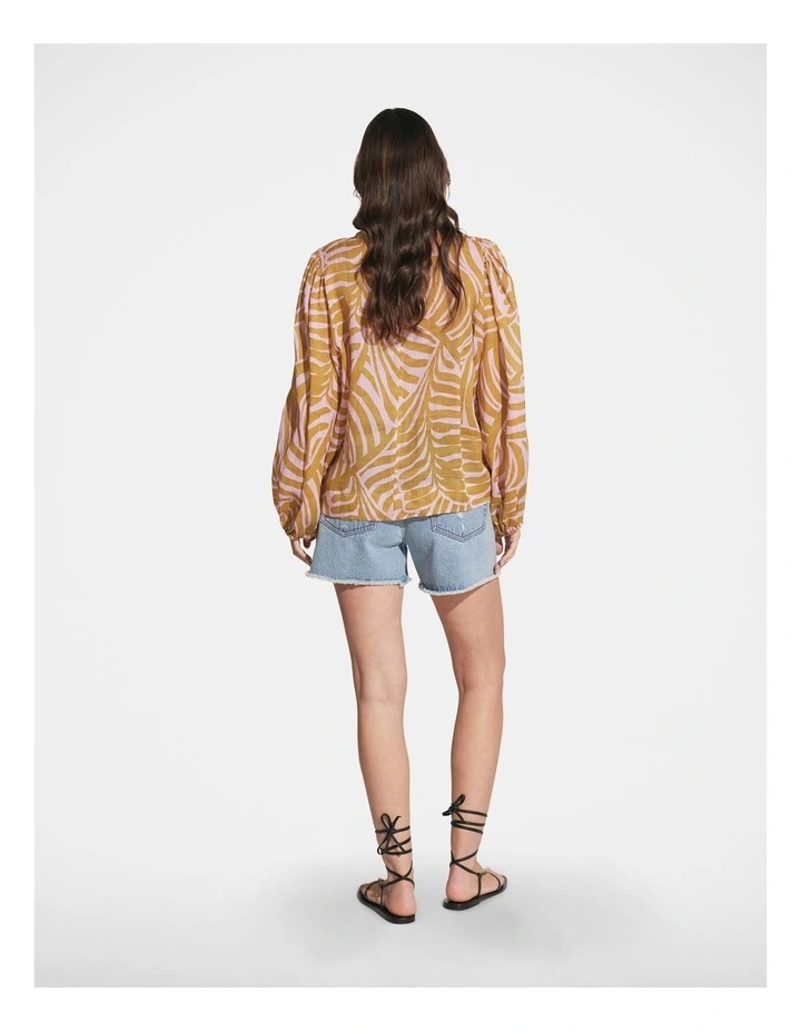 Amaya Balloon Sleeve Blouse in Multi image 2