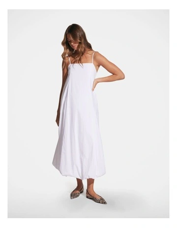Eliza Bubble Maxi Dress in White