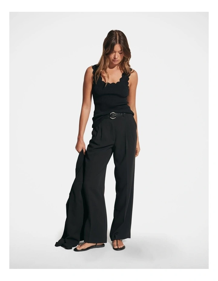 Kai Scallop Edge Tank in Black image 3