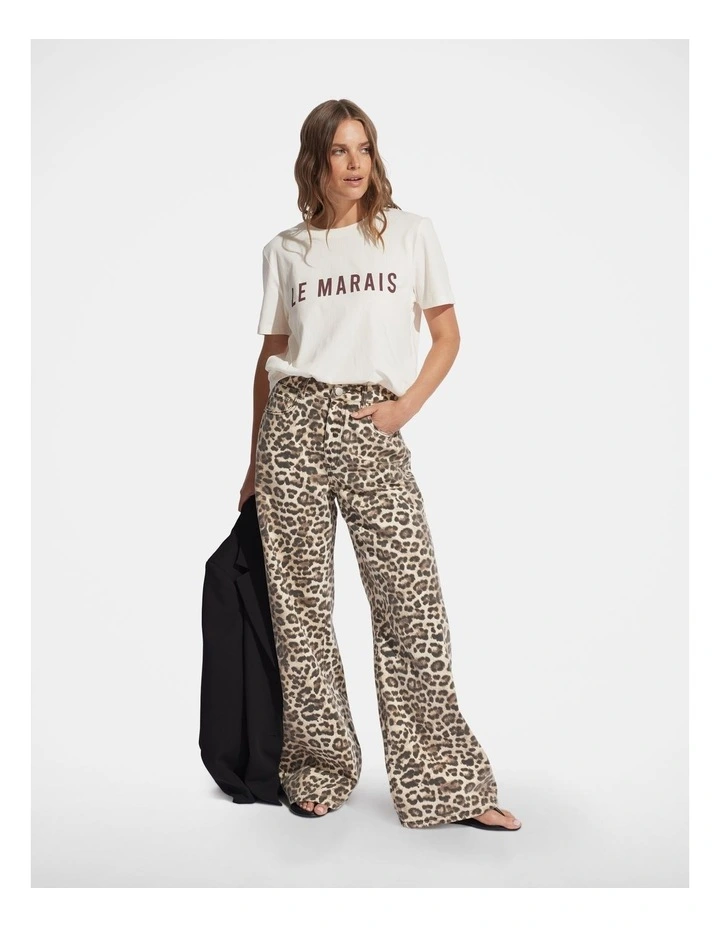 Le Marais Text Tee in Vanilla image 1