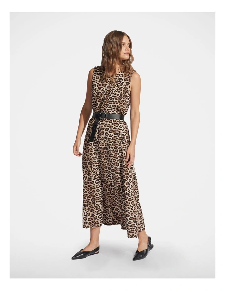 Alyce Midi Dress in Leopard Print image 1