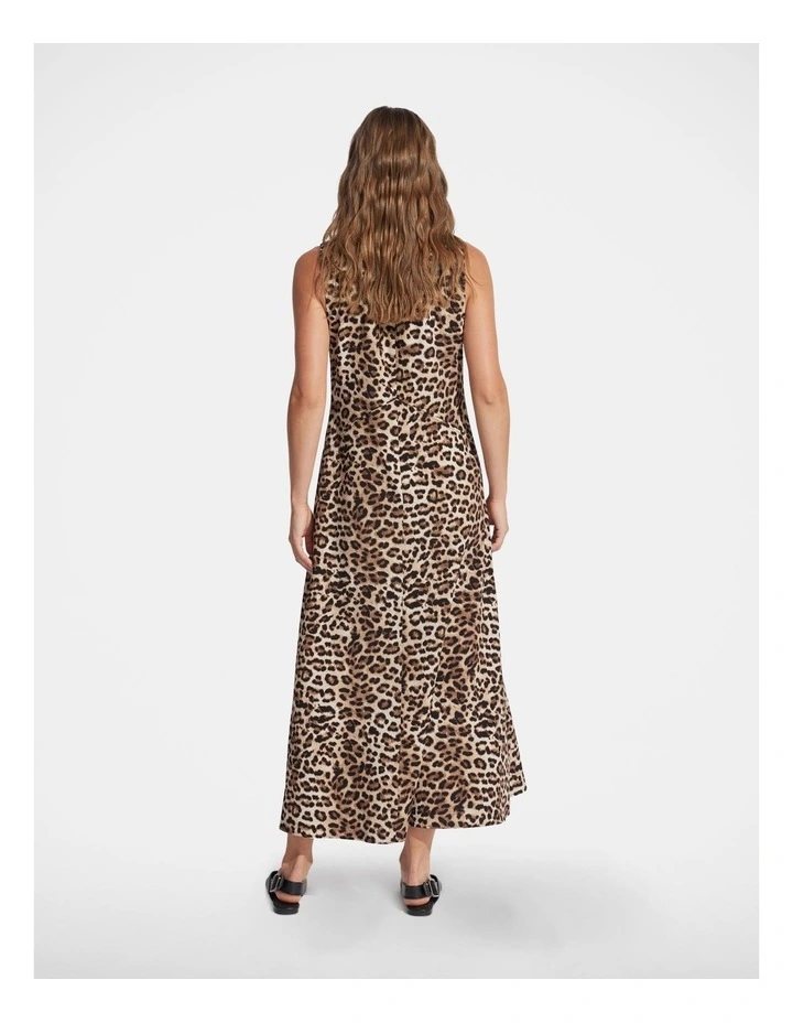 Alyce Midi Dress in Leopard Print image 2