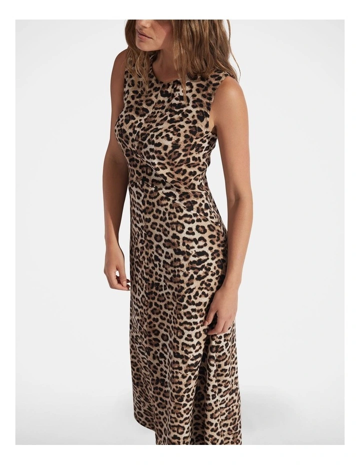 Alyce Midi Dress in Leopard Print image 3