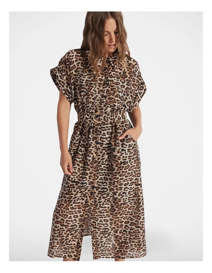 Maxienne Midi Shirt Dress in Multi image 1