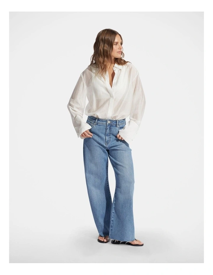 Ruby Embellished Shirt in Ivory image 1