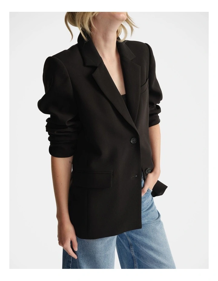 Carmen Tailored Blazer in Black image 3